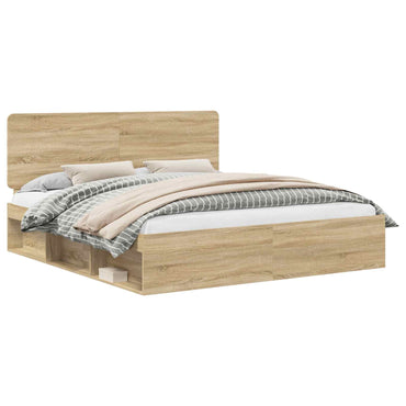 vidaXL Bettrahmen Sonoma 200 x 200 cm Massives Kiefernholz