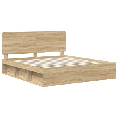 vidaXL Bettrahmen Sonoma 200 x 200 cm Massives Kiefernholz
