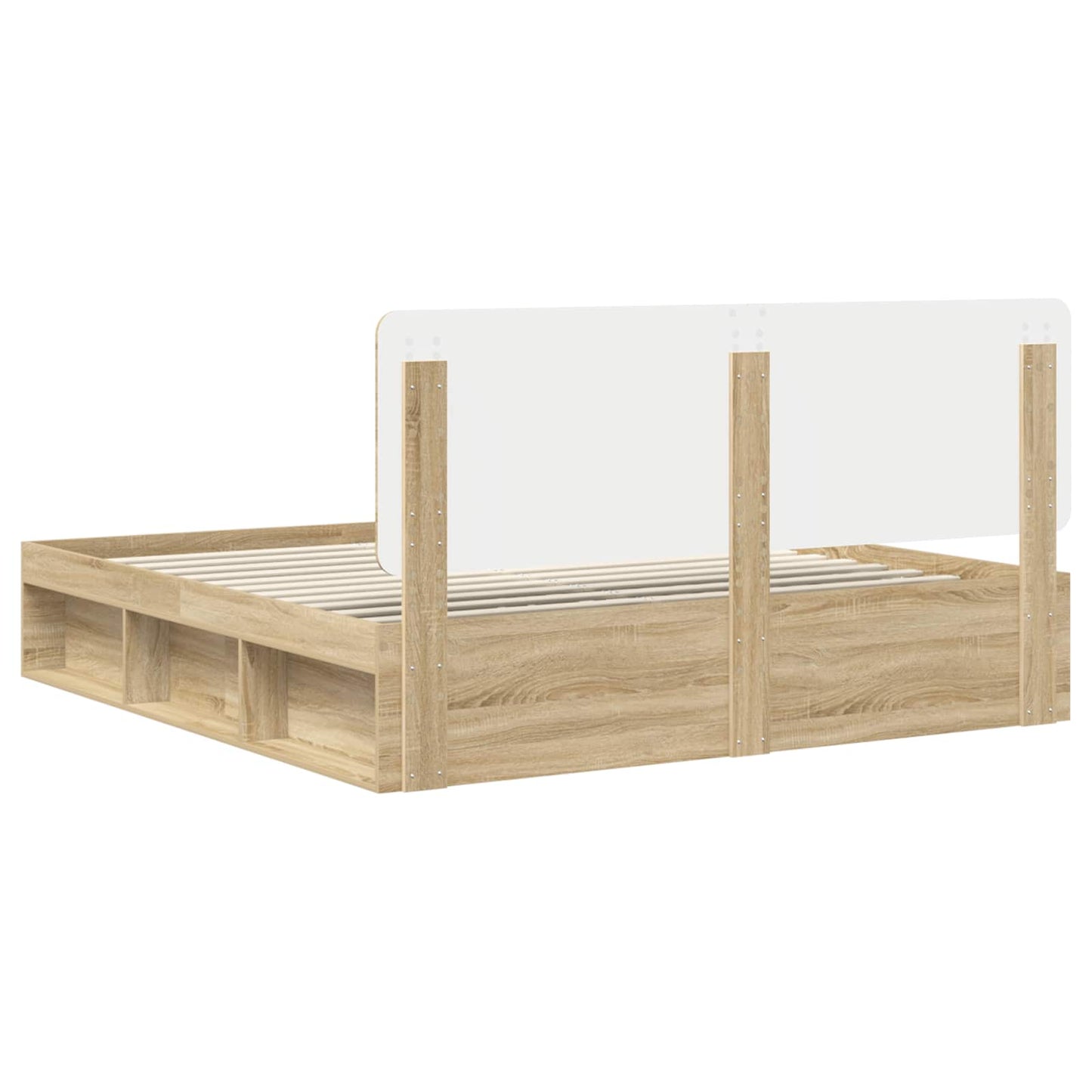 vidaXL Bettrahmen Sonoma 200 x 200 cm Massives Kiefernholz