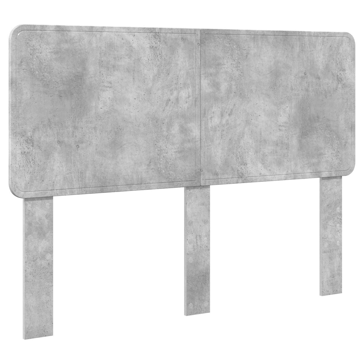 vidaXL Bettrahmen mit Kopfteil Beton 160 x 200 cm Massives Kiefernholz