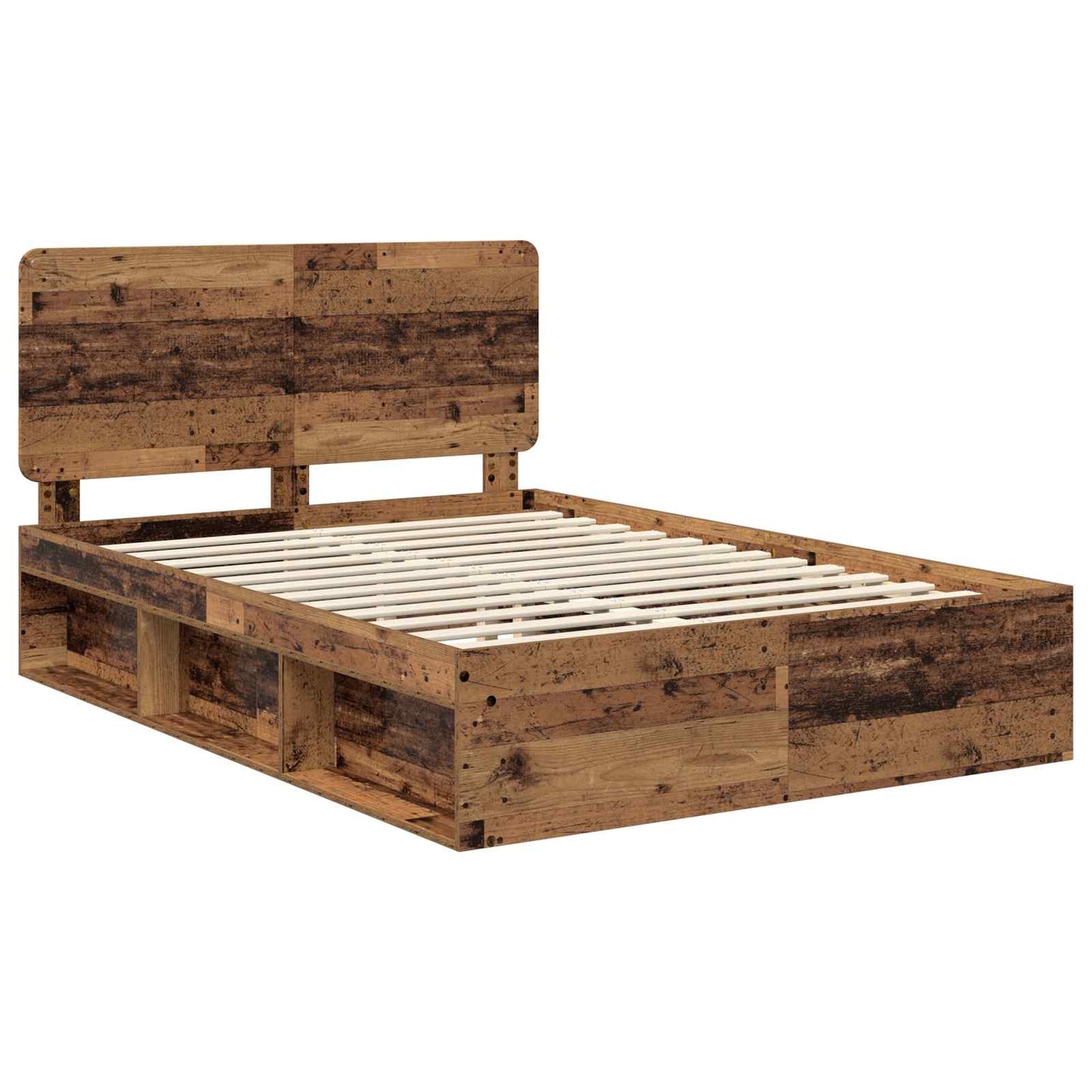 vidaXL Bettrahmen Altholz 160 x 200 cm Massives Kiefernholz