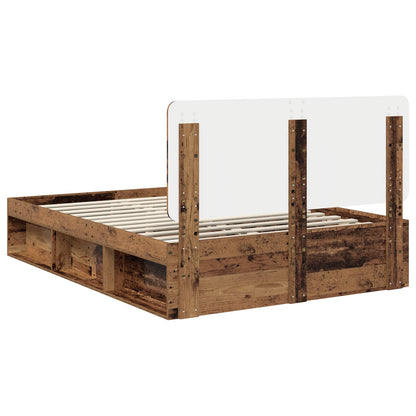vidaXL Bettrahmen Altholz 160 x 200 cm Massives Kiefernholz