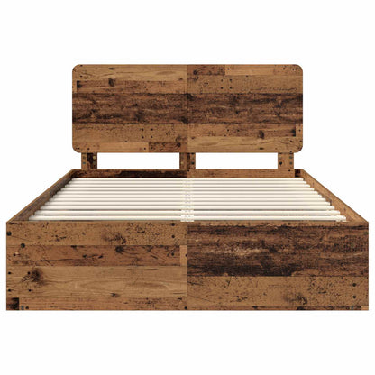 vidaXL Bettrahmen Altholz 160 x 200 cm Massives Kiefernholz