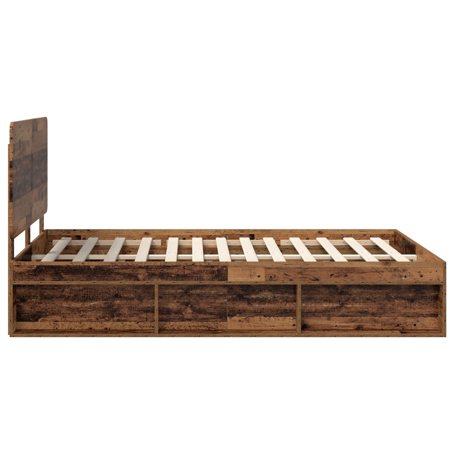 vidaXL Bettrahmen Altholz 160 x 200 cm Massives Kiefernholz