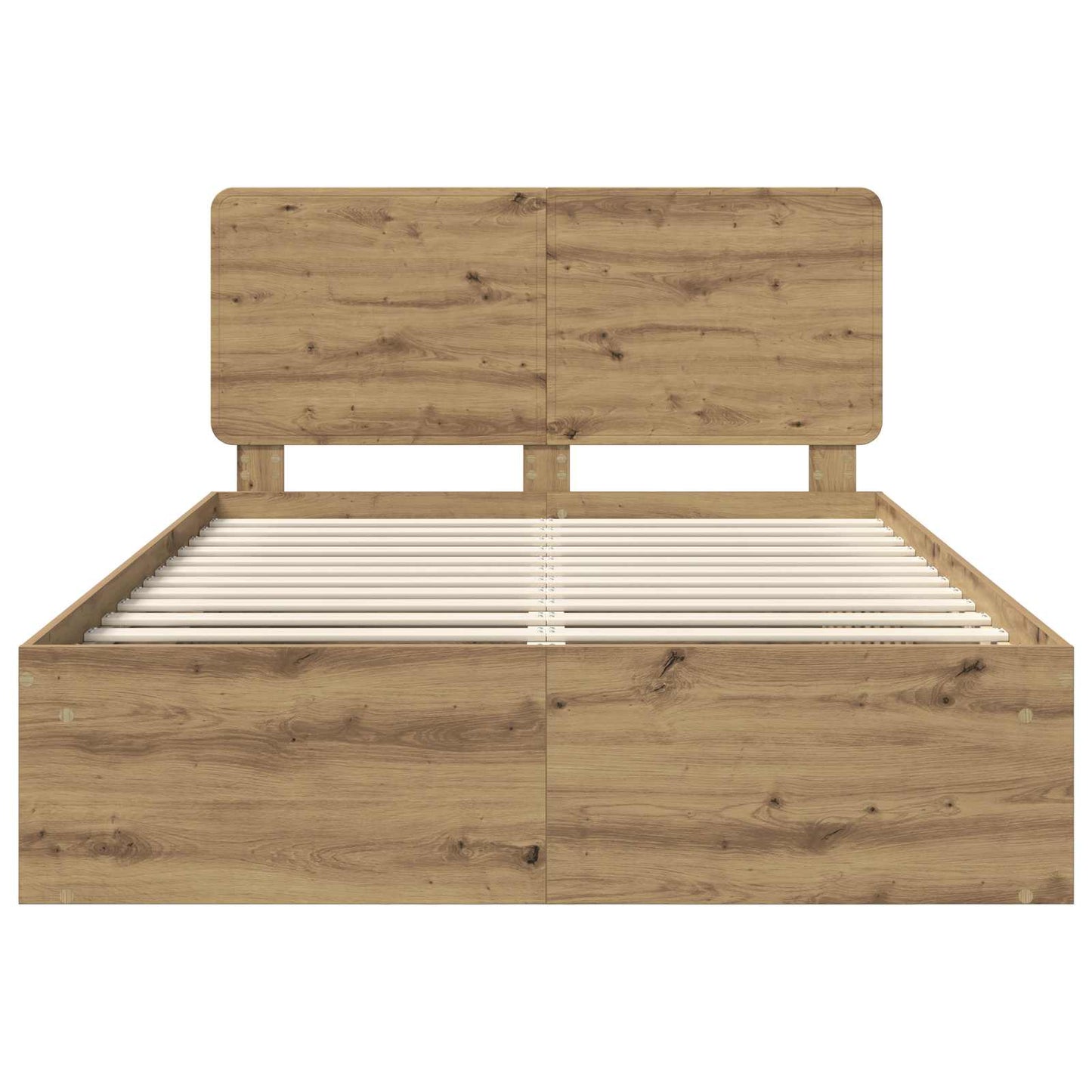 Bettrahmen mit Kopfteil Kunsthandwerk Eiche 150 x 200 cm