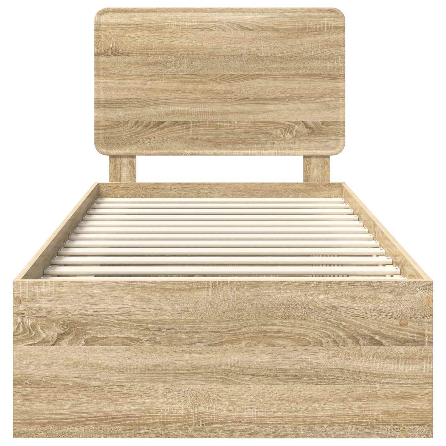 Bettrahmen Sonoma-Eiche 90 x 200 cm Massives Kiefernholz