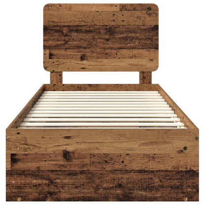 Bettrahmen Altholz 90 x 190 cm Massives Kiefernholz