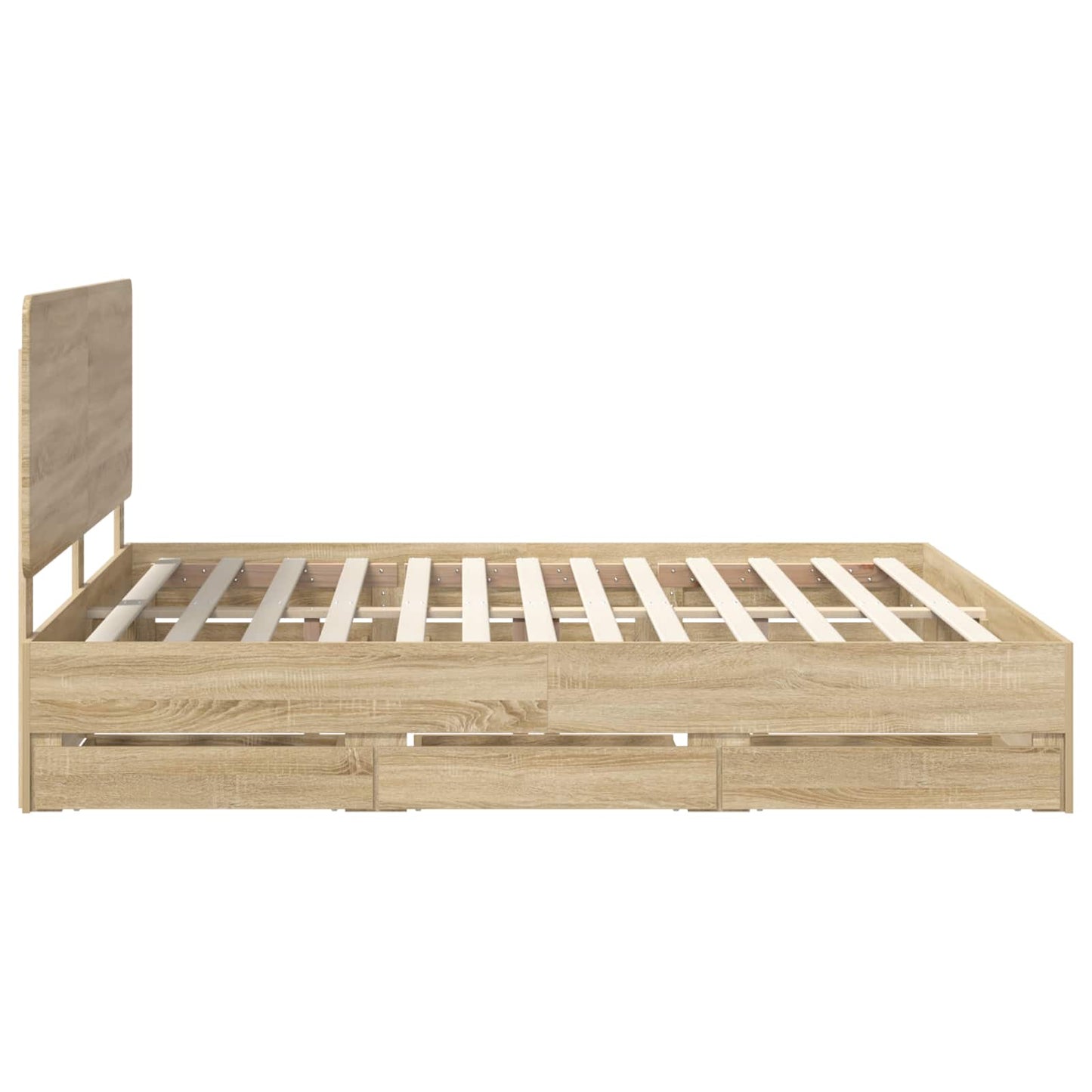 vidaXL Bettrahmen Sonoma-Eiche 200 x 200 cm Ingenieurs Holz