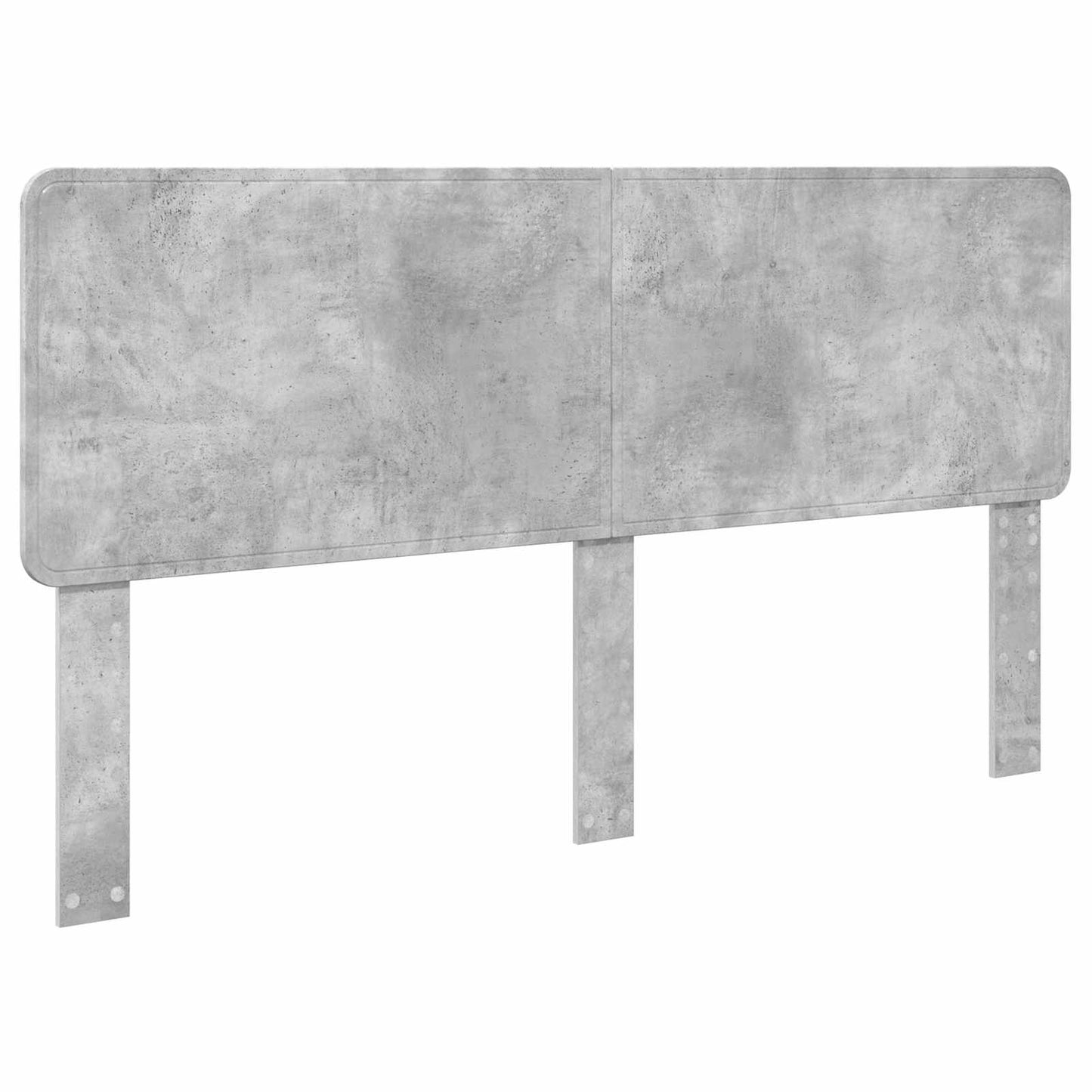 vidaXL Bettrahmen mit Kopfteil Beton Grau 200 x 200 cm Ingenieurs Holz