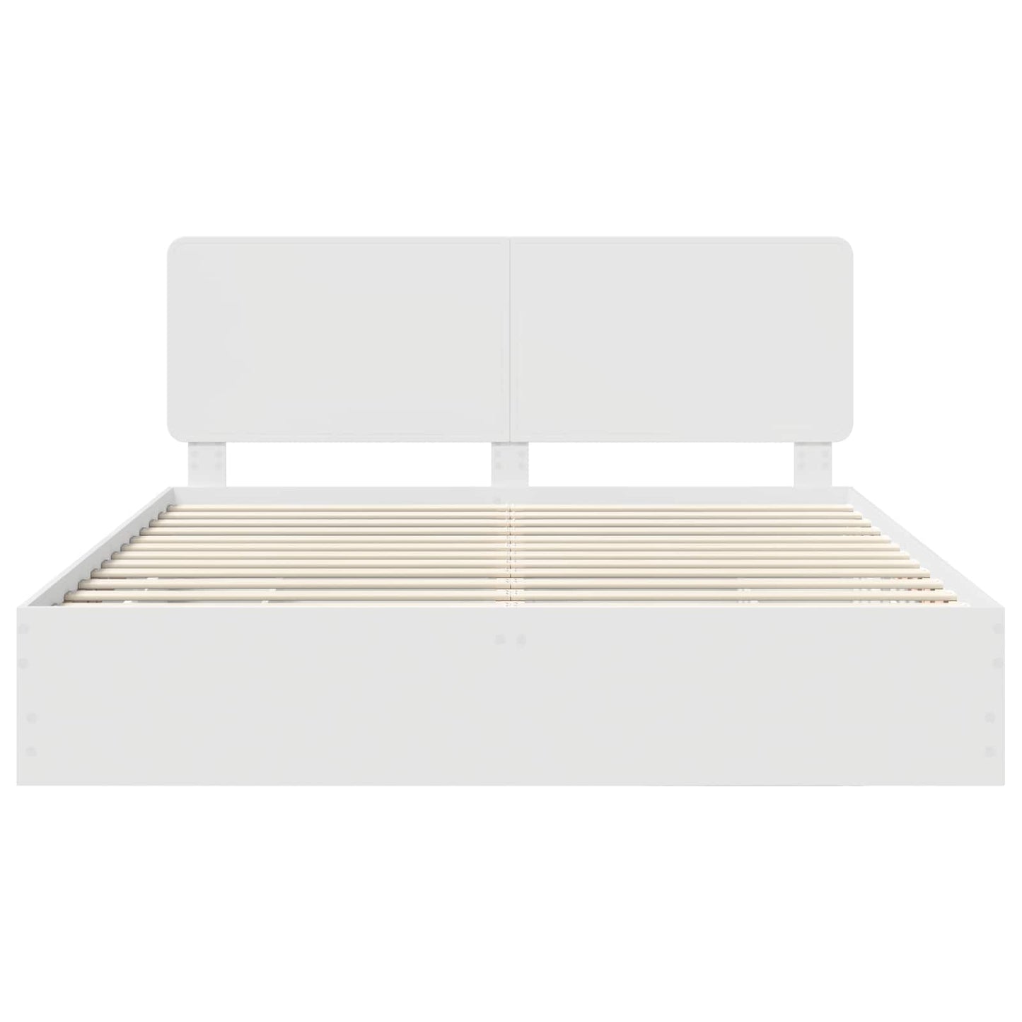 vidaXL Bettrahmen mit Schubladen Weiß 180 x 200 cm Ingenieurs Holz