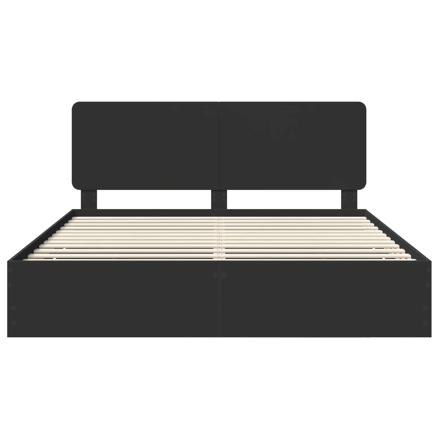 Bettrahmen mit Schubladen Schwarz 180 x 200 cm Ingenieurs Holz