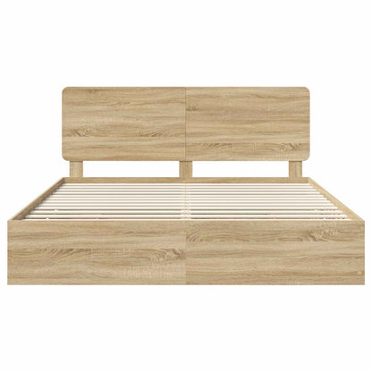 vidaXL Bettrahmen Sonoma-Eiche 180 x 200 cm Ingenieurs Holz
