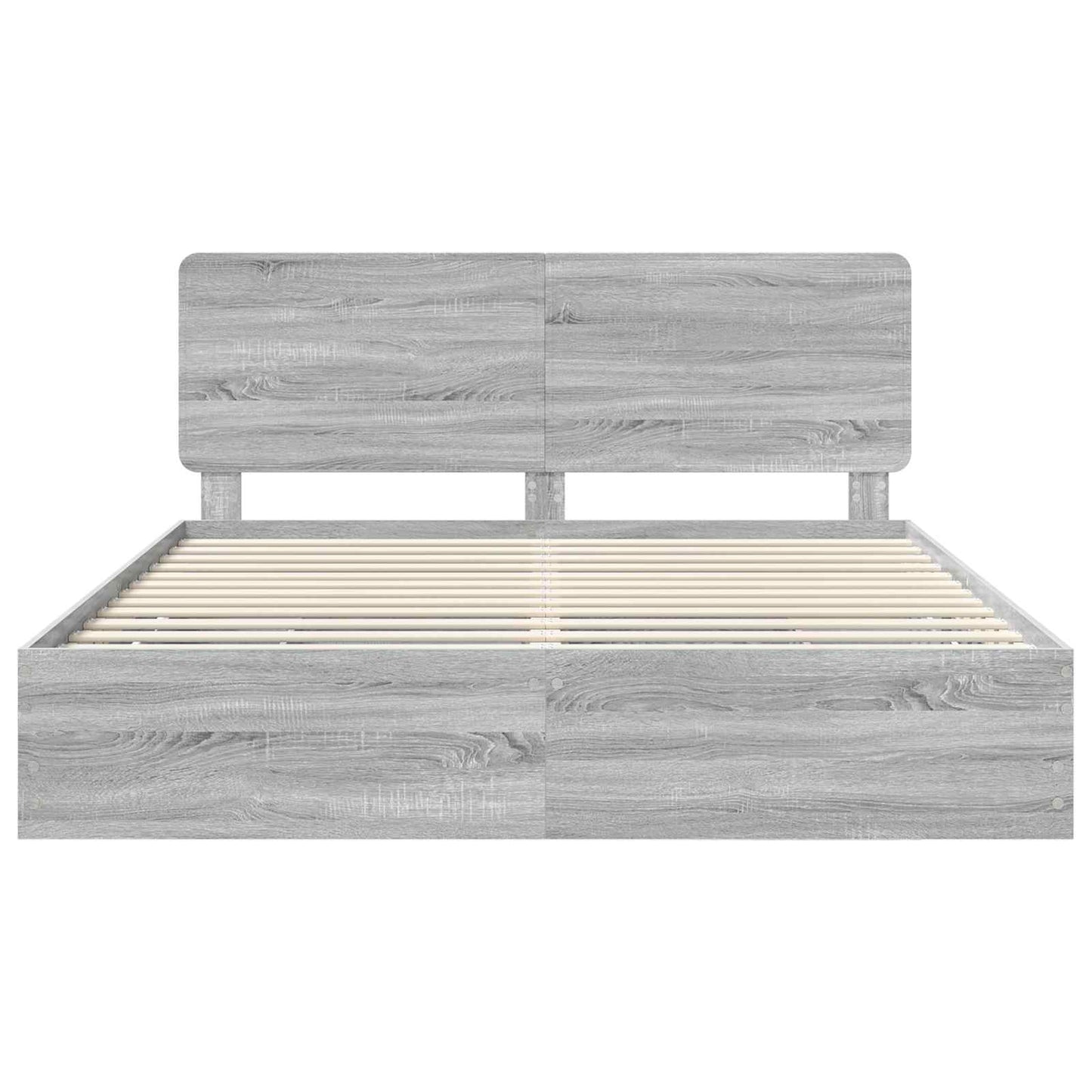 vidaXL Bettrahmen Graues Sonoma 180 x 200 cm Ingenieurs Holz