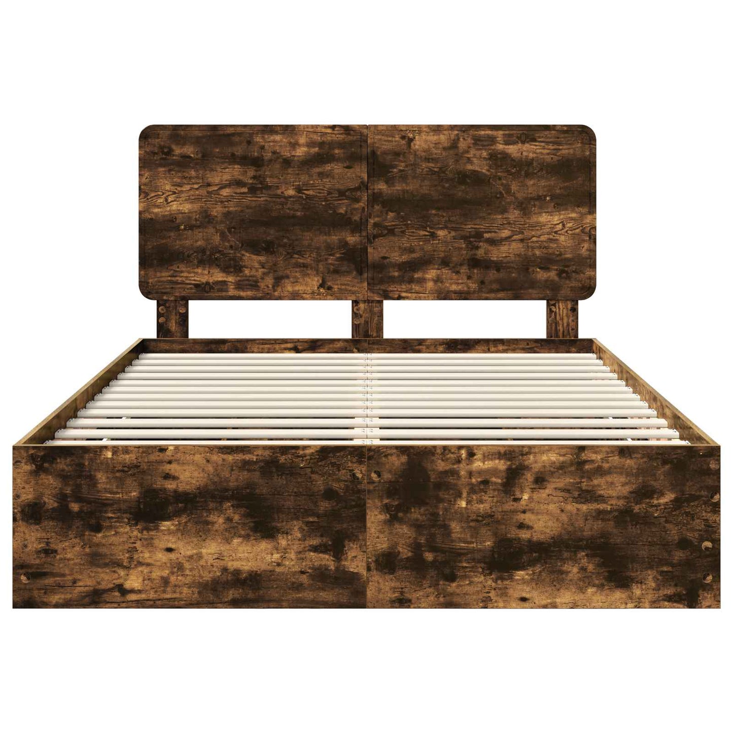 vidaXL Bettrahmen Geräucherte Eiche 160 x 200 cm Ingenieurs Holz