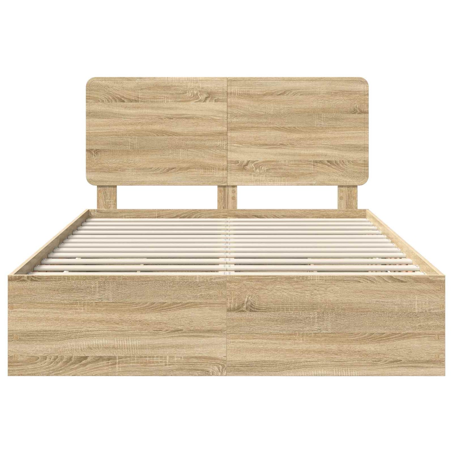 vidaXL Bettrahmen Sonoma-Eiche 140 x 190 cm Ingenieurs Holz