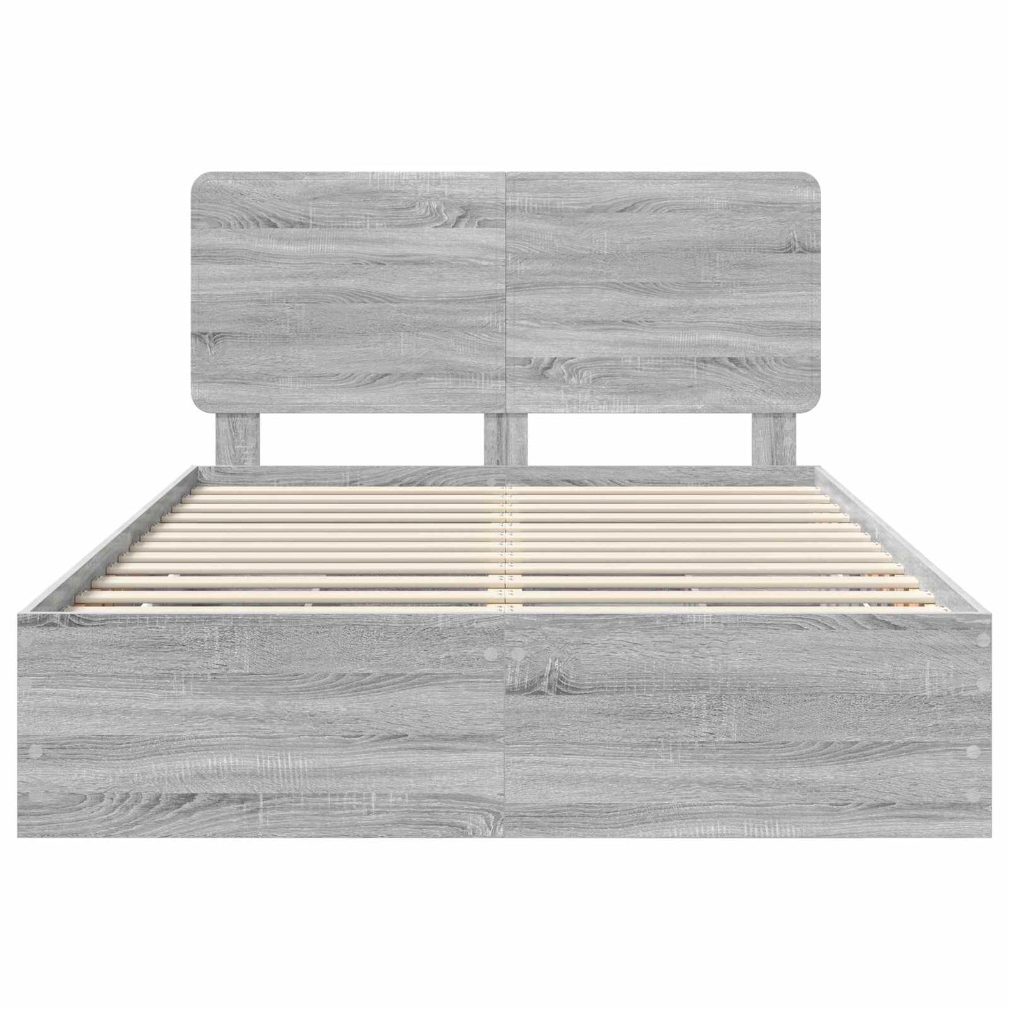 vidaXL Cadre de lit Gris sonoma 140 x 200 cm Bois d'ingénierie