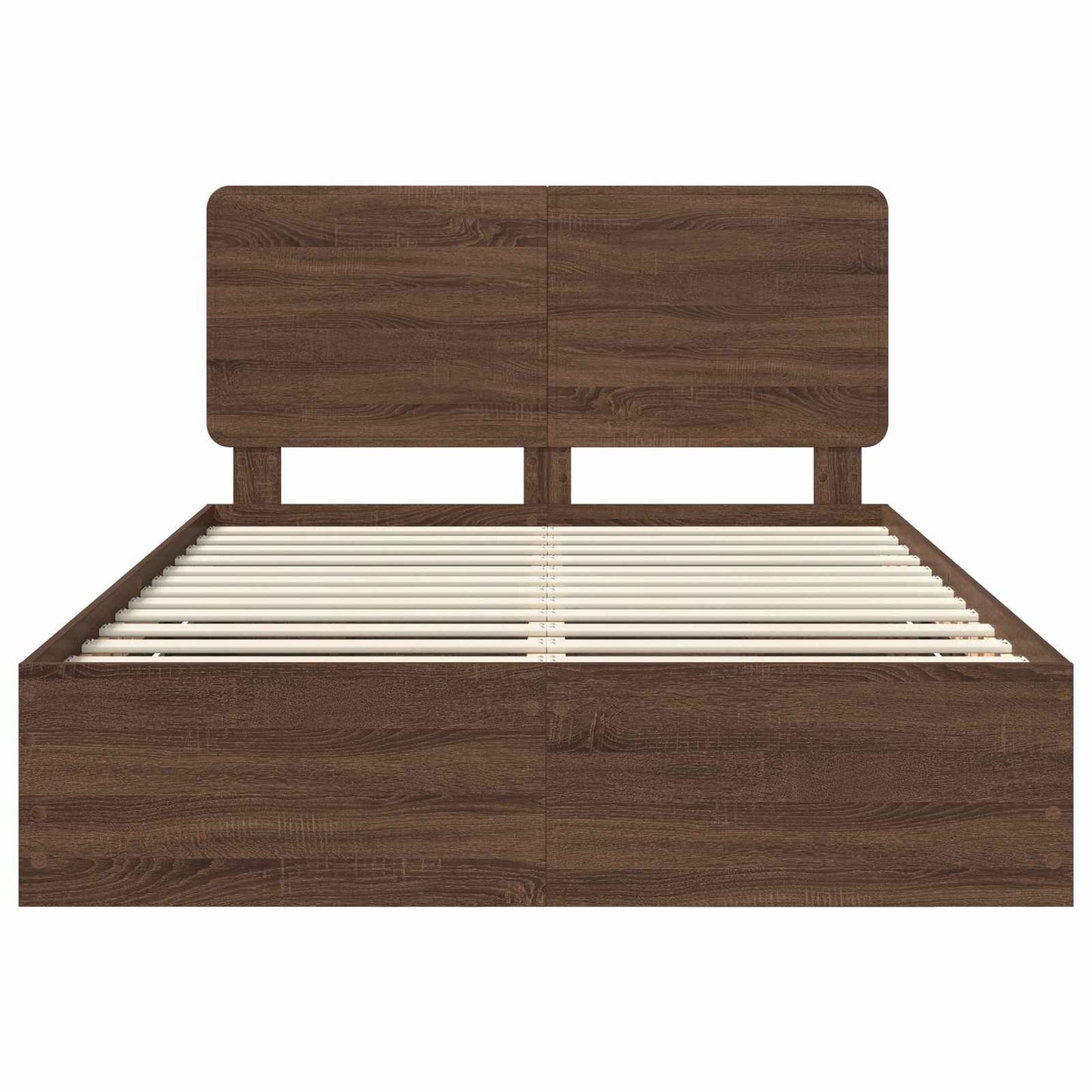 vidaXL Bettrahmen Braun Eichen-Optik 140 x 200 cm Ingenieurs Holz