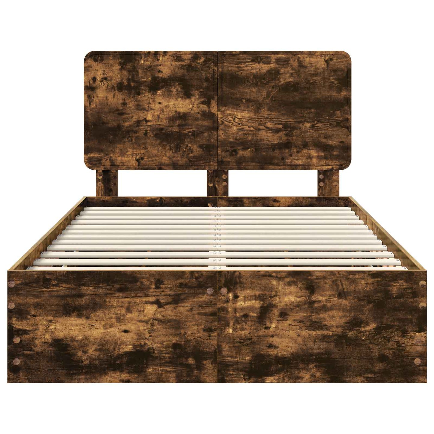 Bettrahmen Geräucherte Eiche 135 x 190 cm Ingenieurs Holz
