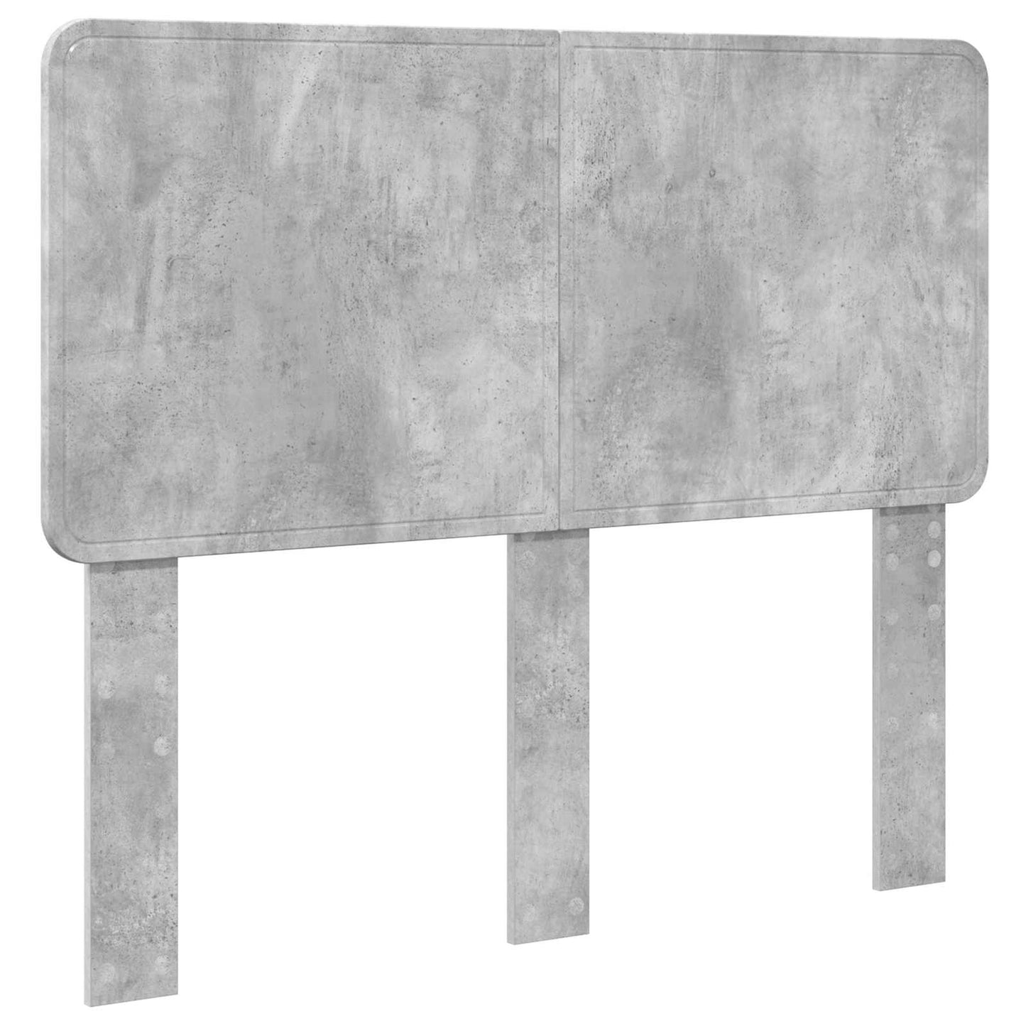 vidaXL Bettrahmen mit Kopfteil Beton Grau 120 x 190 cm Ingenieurs Holz