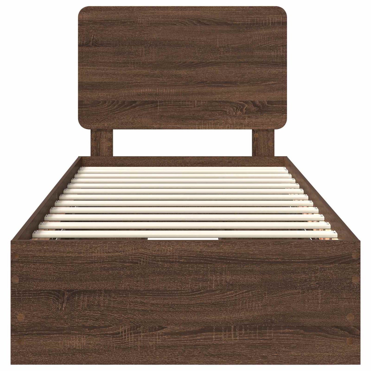 vidaXL Bettrahmen Braun Eichen-Optik 100 x 200 cm Ingenieurs Holz