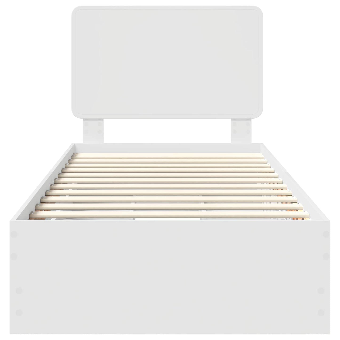Bettrahmen mit Schubladen Weiß 90 x 190 cm Ingenieurs Holz