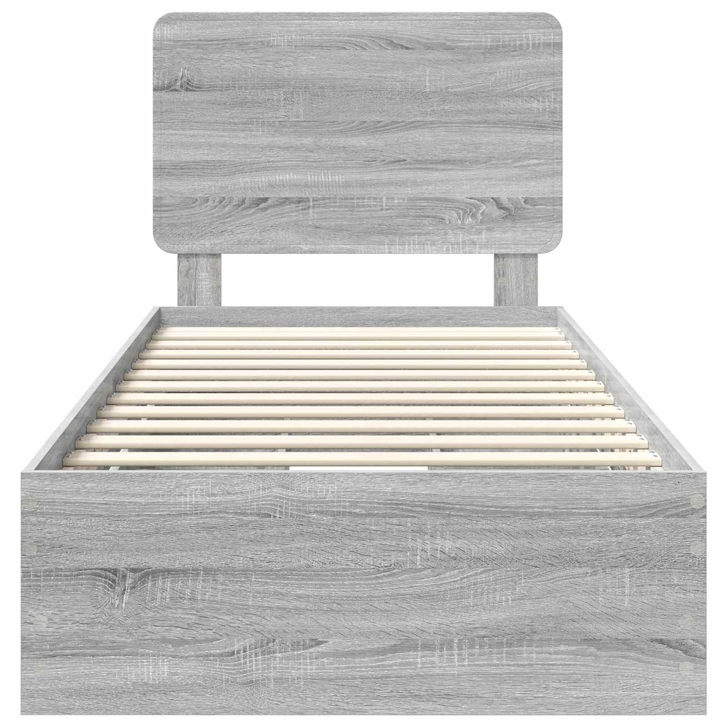 vidaXL Bettrahmen Graues Sonoma 90 x 190 cm Ingenieurs Holz