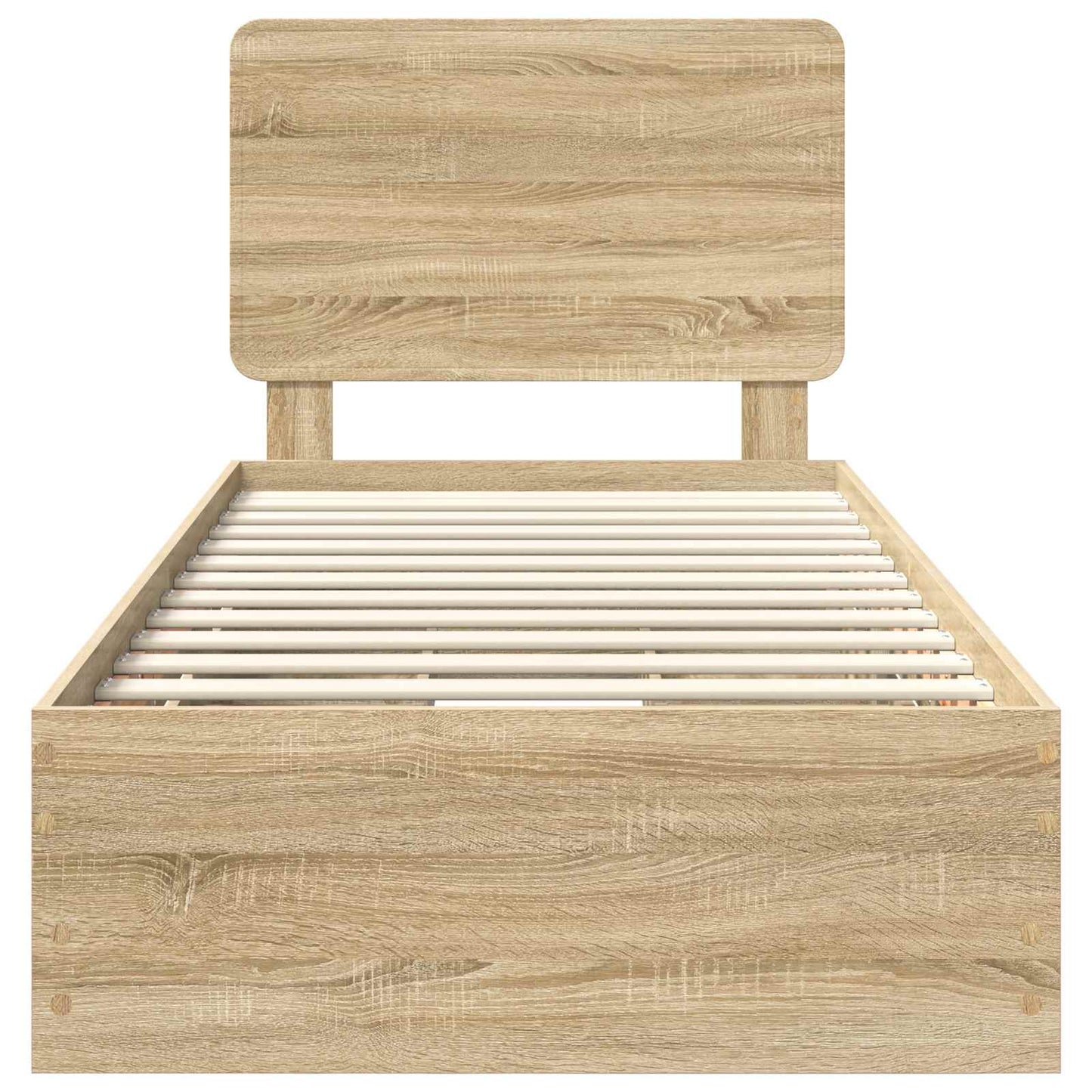 vidaXL Bettrahmen Sonoma-Eiche 75 x 190 cm Ingenieurs Holz