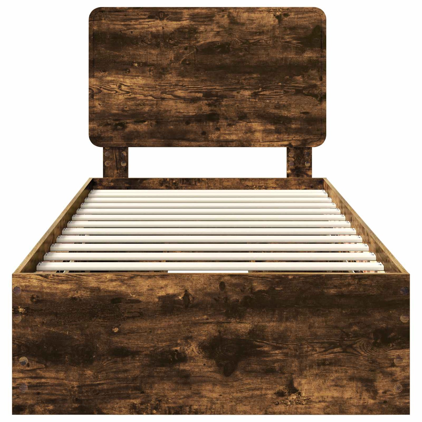 vidaXL Bettrahmen Geräucherte Eiche 75 x 190 cm Ingenieurs Holz