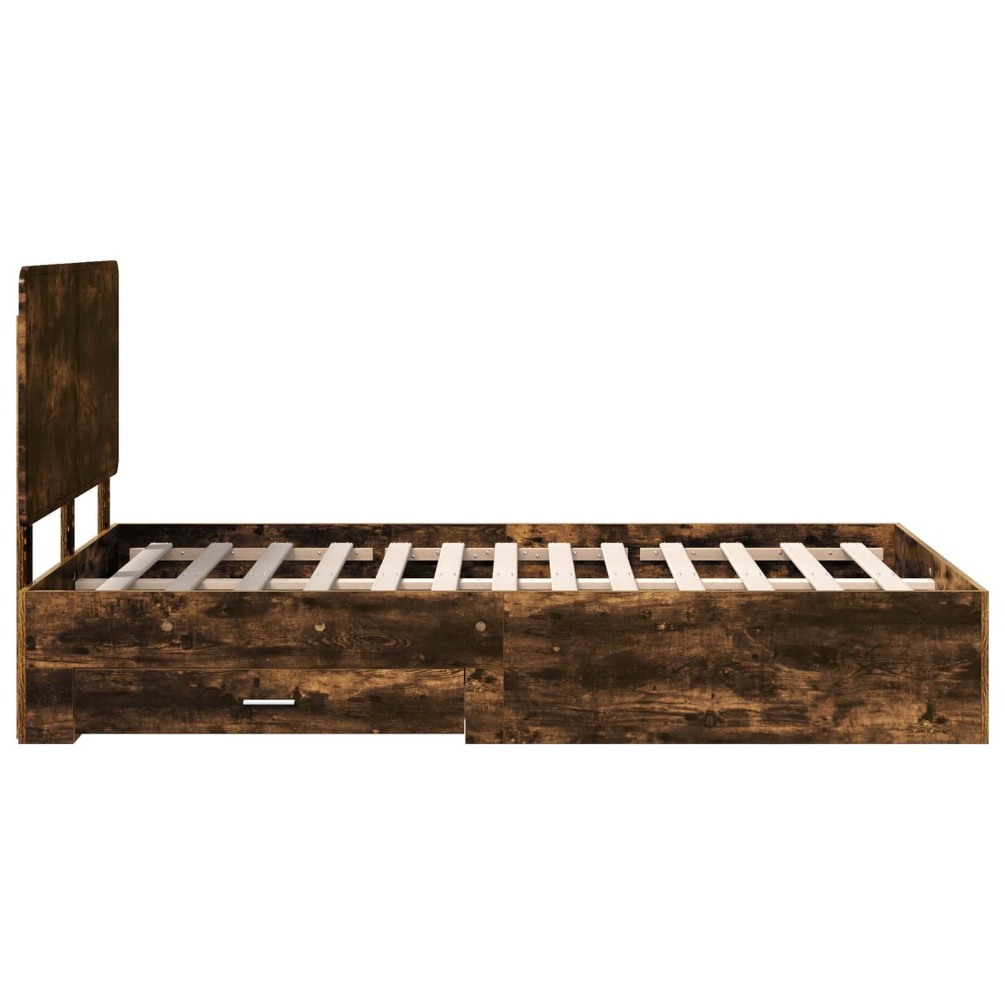 Bettrahmen Geräucherte Eiche 120 x 190 cm Holzwerkstoff