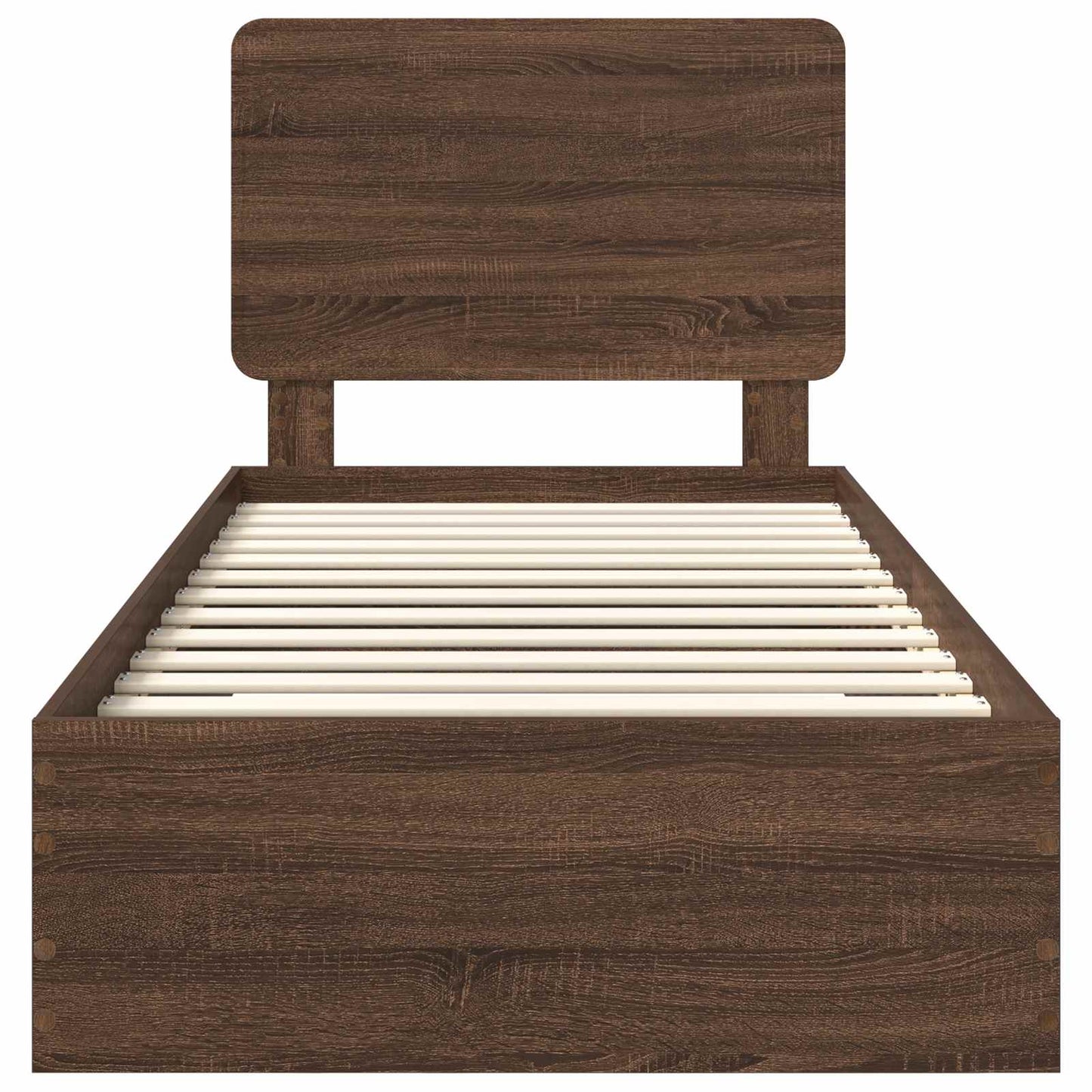 Bettrahmen Braun Eichen-Optik 100 x 200 cm Holzwerkstoff