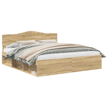 vidaXL Cadre de lit Sonoma 180 x 200 cm Bois de pin massif