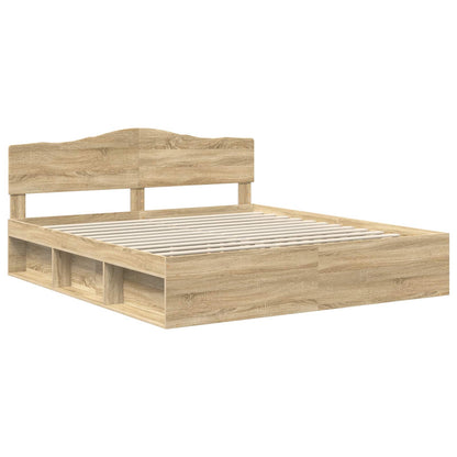vidaXL Cadre de lit Sonoma 180 x 200 cm Bois de pin massif