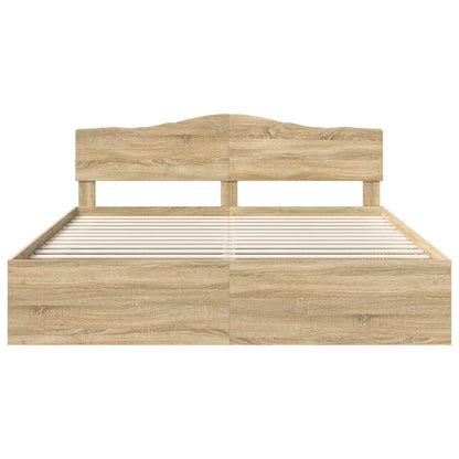 vidaXL Cadre de lit Sonoma 180 x 200 cm Bois de pin massif