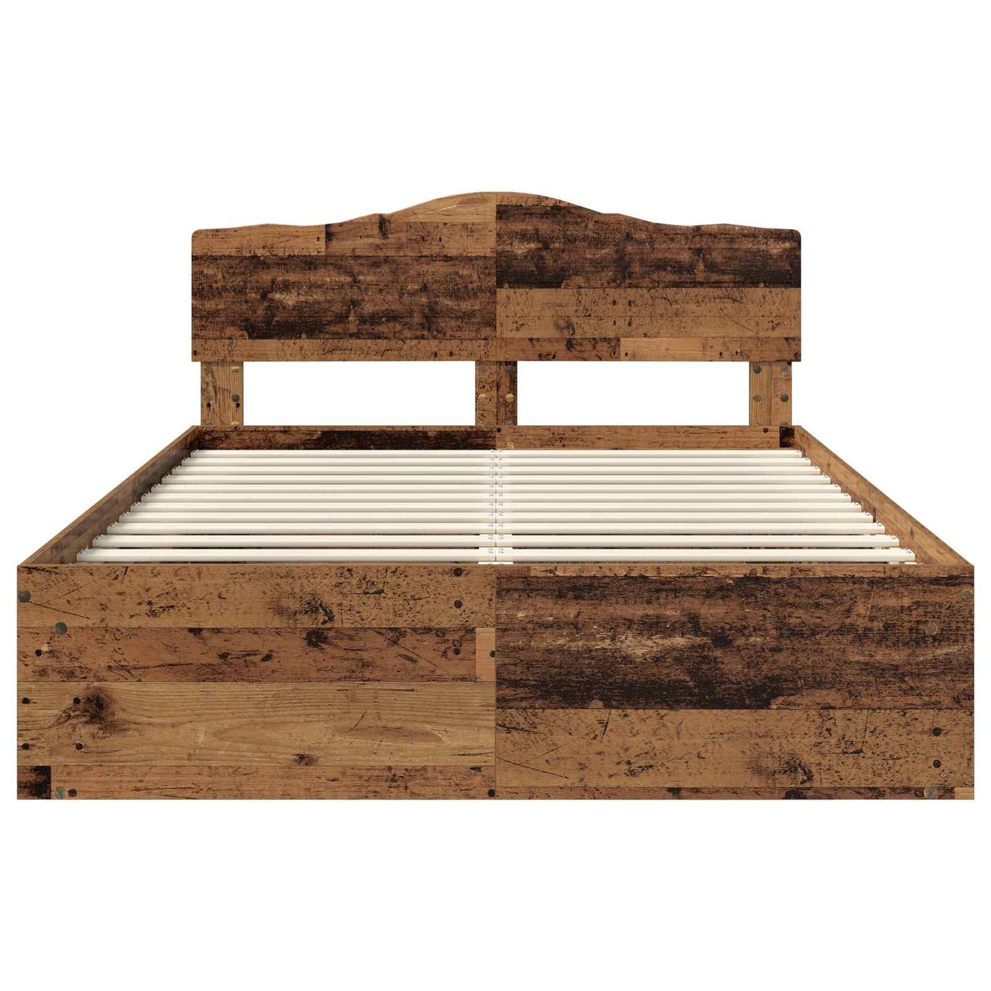 vidaXL Cadre de lit bois de récupération 140 x 200 cm Bois de pin massif