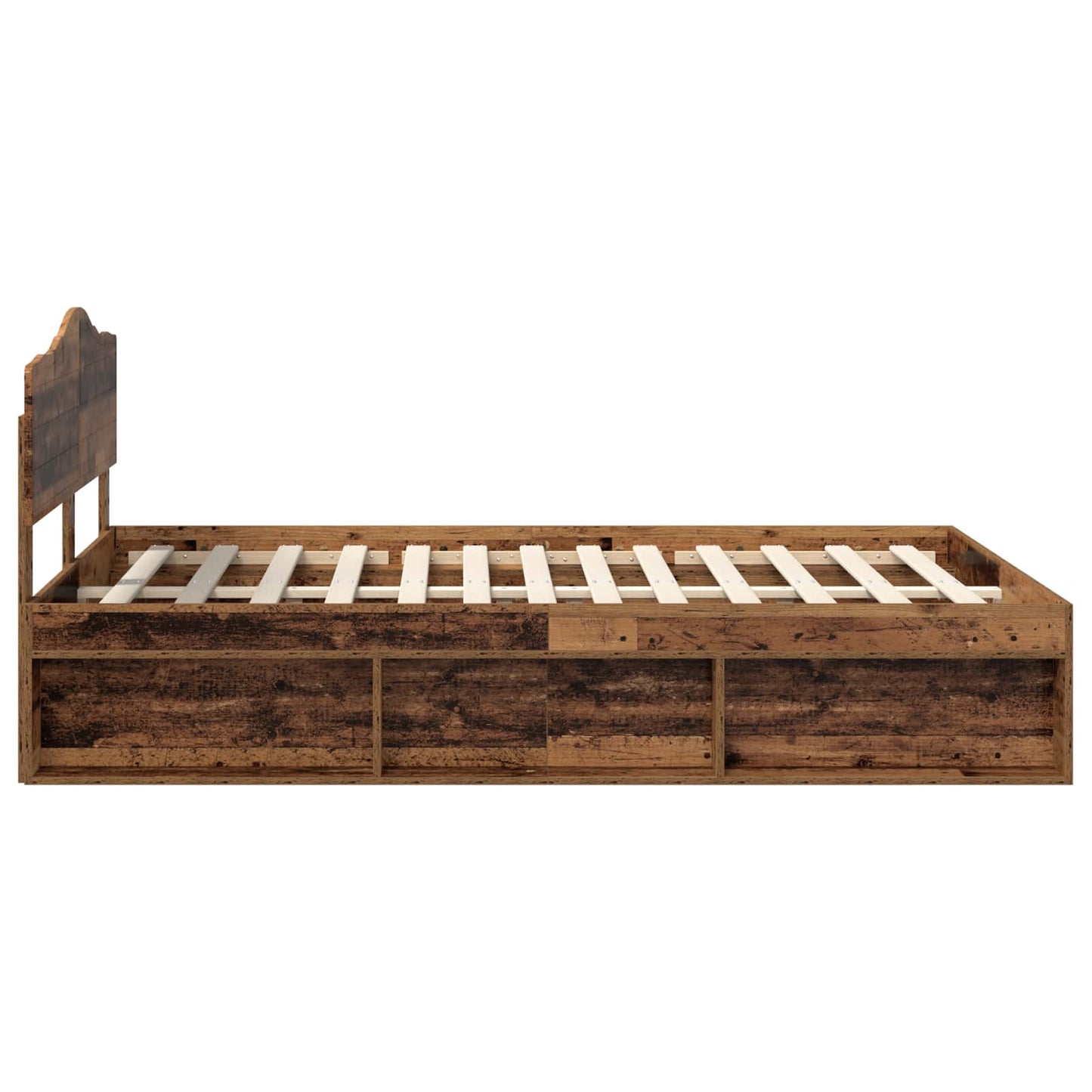 vidaXL Cadre de lit bois de récupération 140 x 200 cm Bois de pin massif