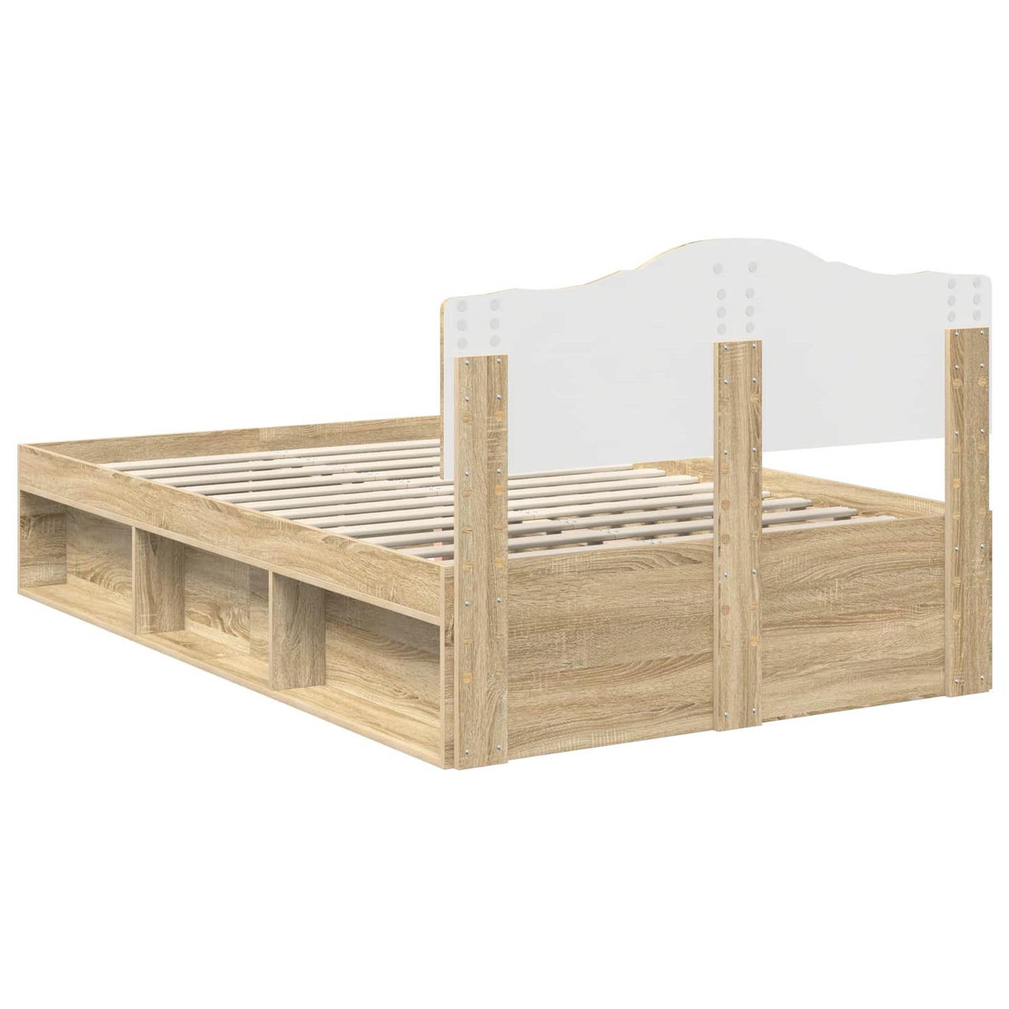 vidaXL Cadre de lit Sonoma 120 x 190 cm Bois de pin massif