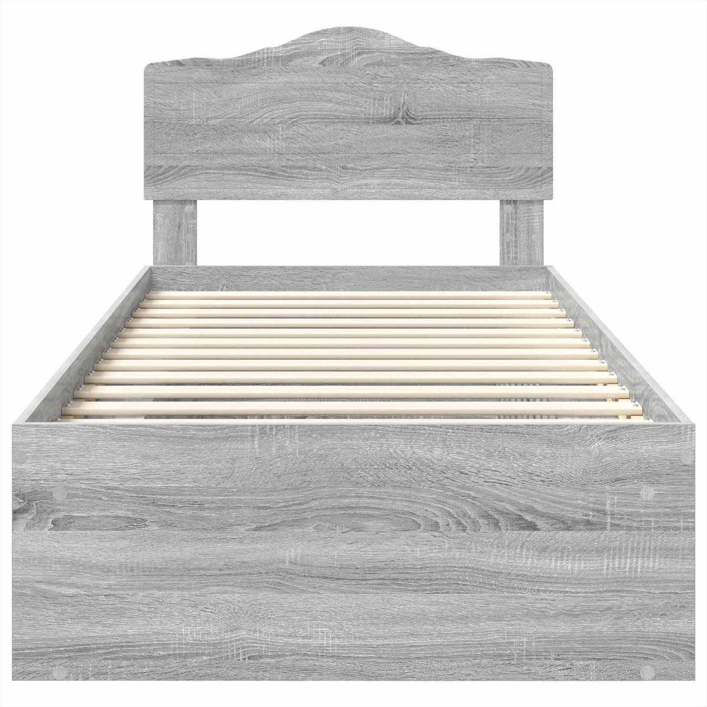 vidaXL Cadre de lit Gris sonoma 100 x 200 cm Bois de pin massif