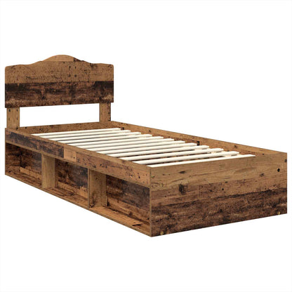 vidaXL Bettrahmen Altholz 75 x 190 cm Massives Kiefernholz