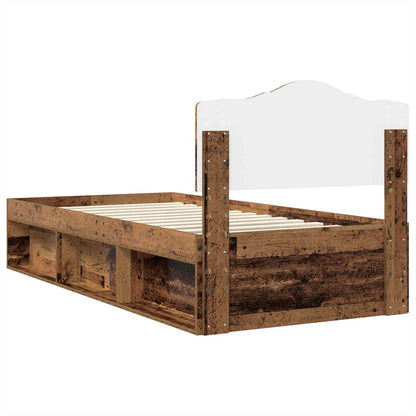 vidaXL Bettrahmen Altholz 75 x 190 cm Massives Kiefernholz