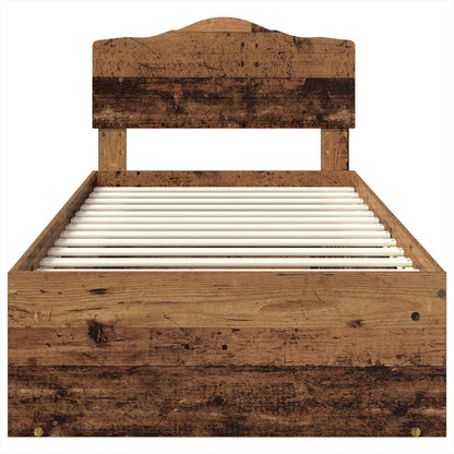 vidaXL Bettrahmen Altholz 75 x 190 cm Massives Kiefernholz