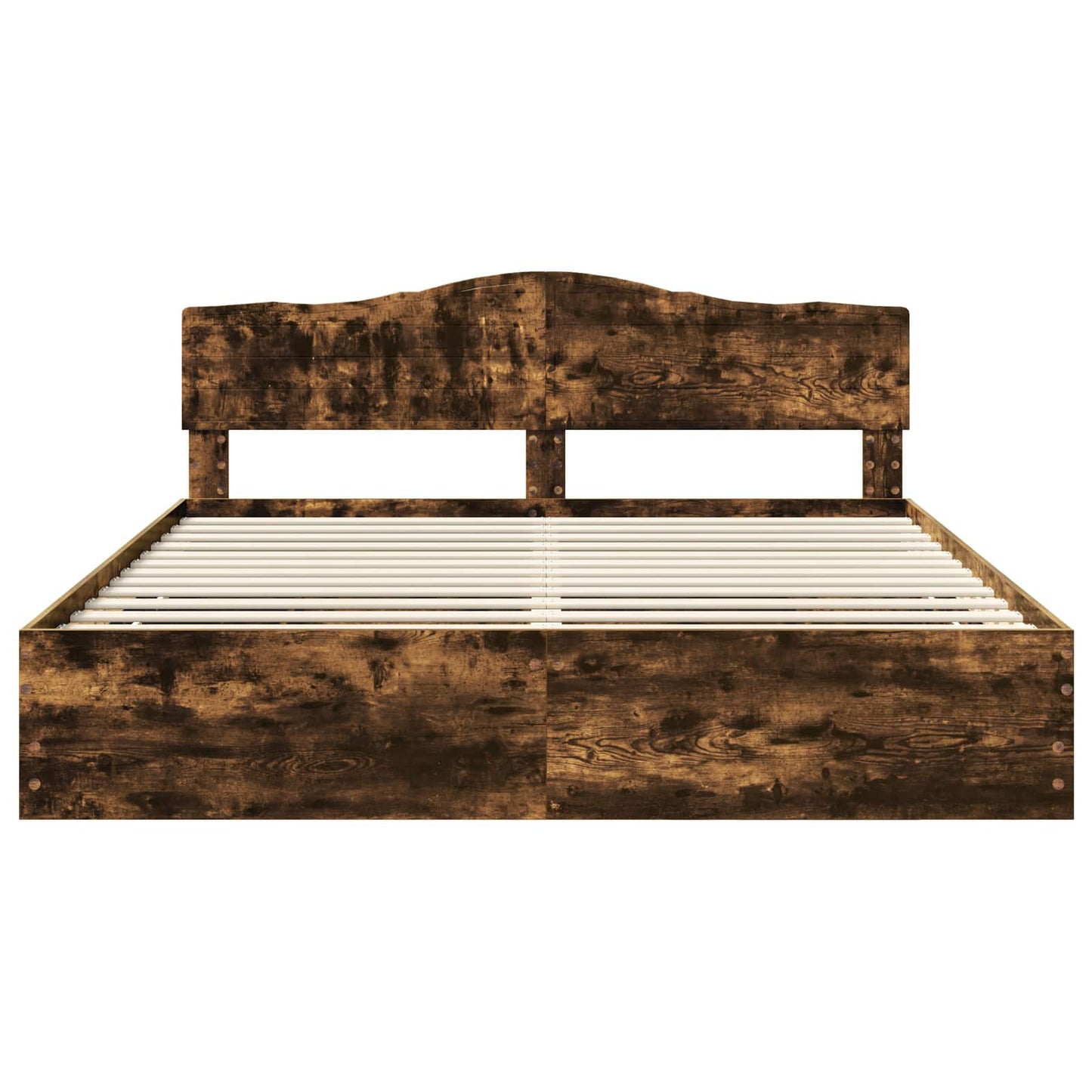 Bettrahmen Geräucherte Eiche 200 x 200 cm Ingenieurs Holz