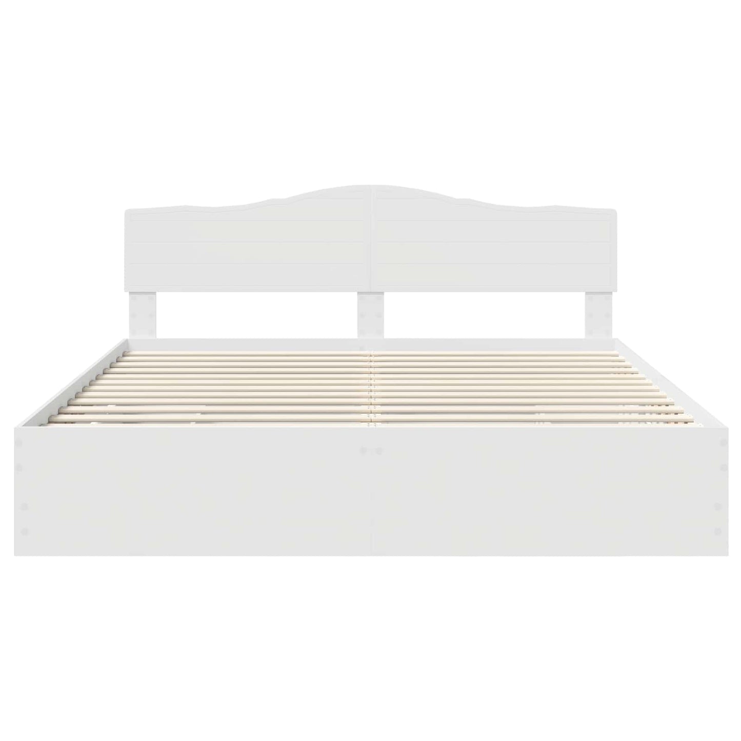 Bettrahmen mit Schubladen Weiß 180 x 200 cm Ingenieurs Holz