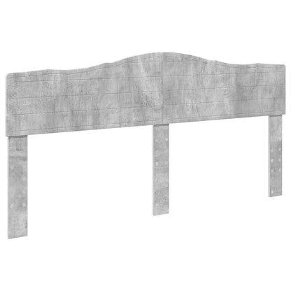 vidaXL Cadre de lit avec tête de lit Gris Ciment 180 x 200 cm Bois d'ingénierie