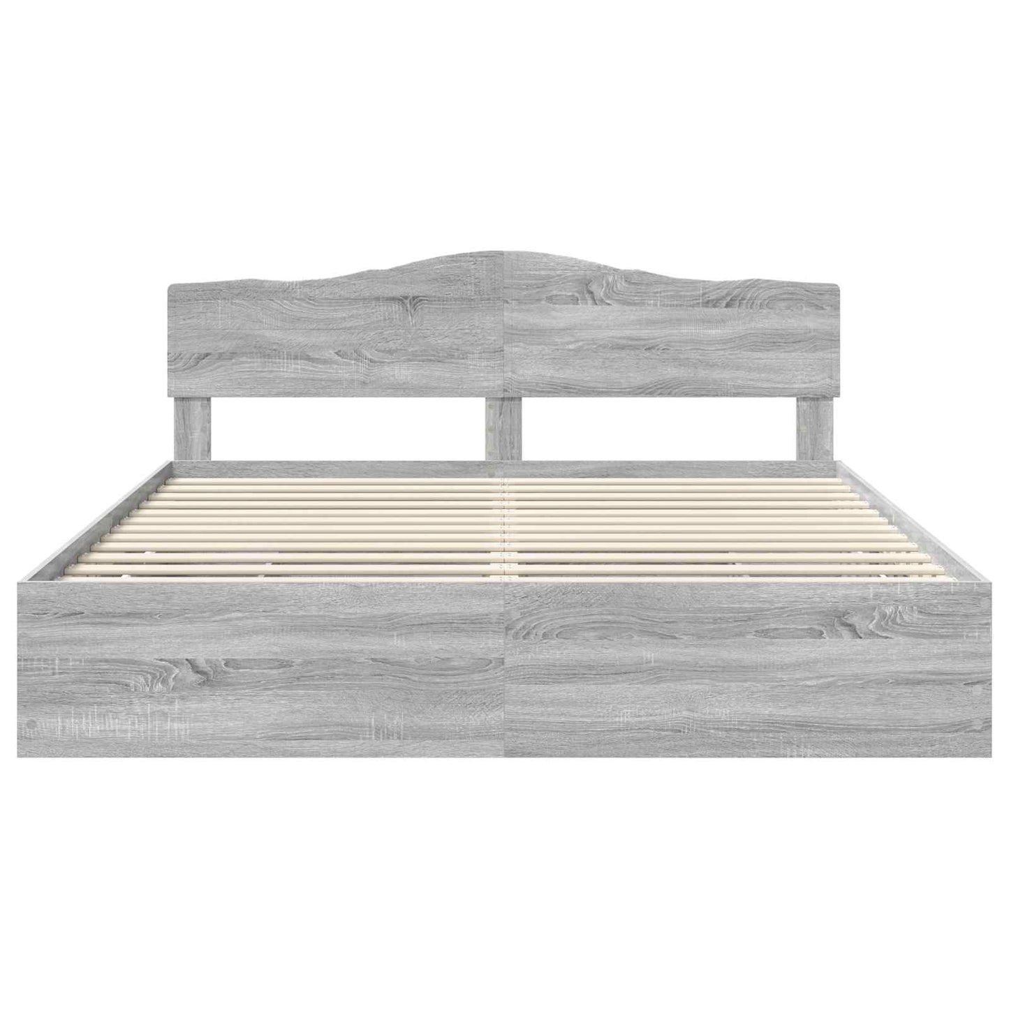 vidaXL Bettrahmen Graues Sonoma 180 x 200 cm Ingenieurs Holz