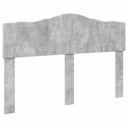 vidaXL Bettrahmen mit Kopfteil Beton Grau 140 x 200 cm Ingenieurs Holz