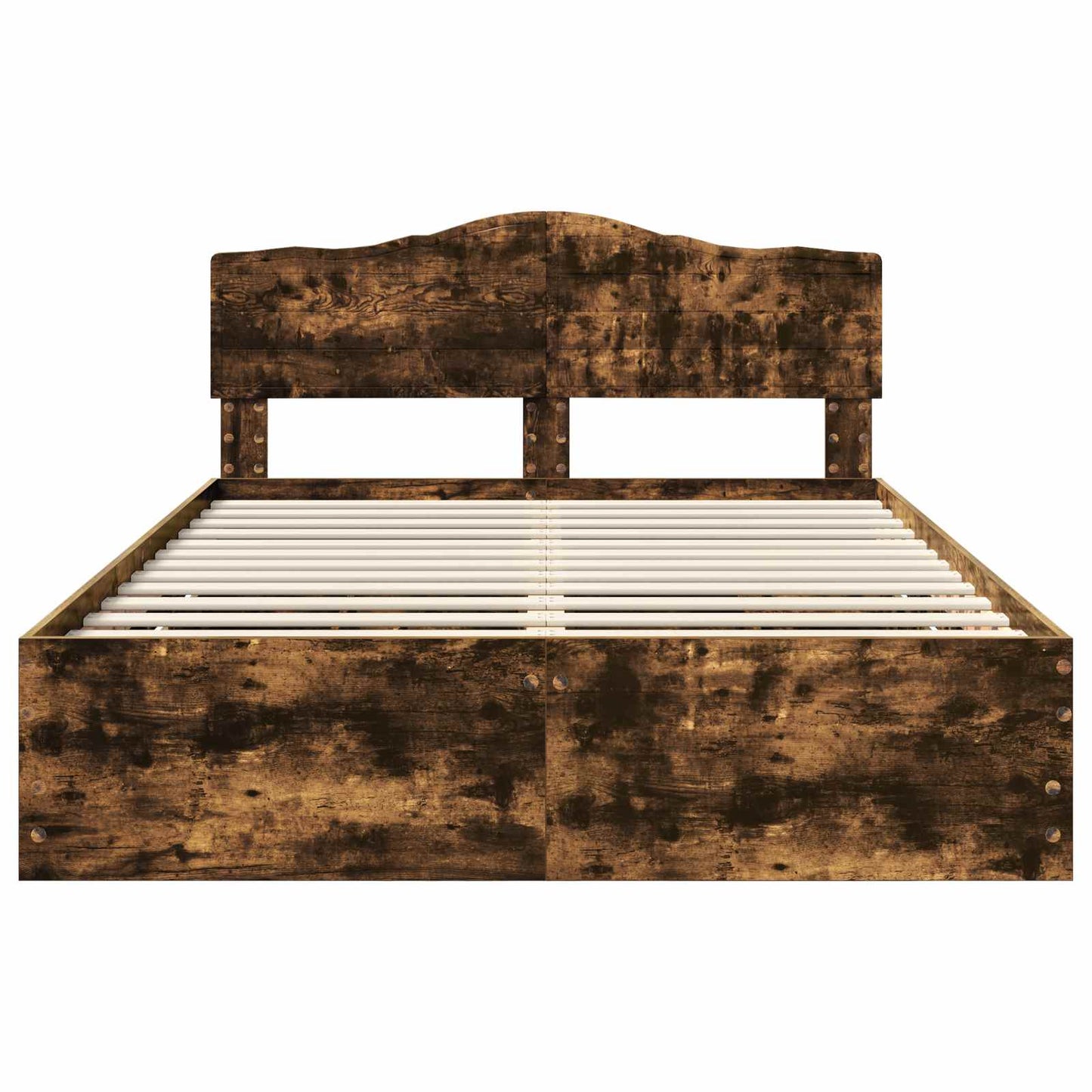 vidaXL Bettrahmen Geräucherte Eiche 140 x 200 cm Ingenieurs Holz