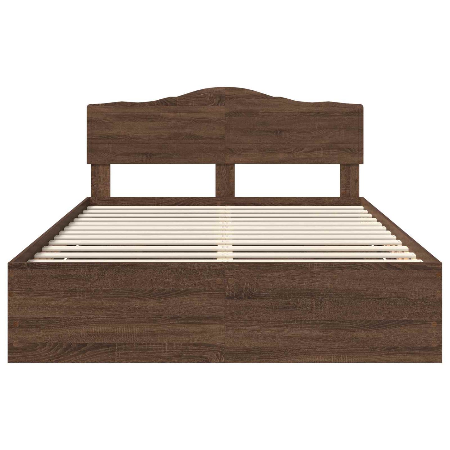 Bettrahmen Braun Eichen-Optik 140 x 200 cm Ingenieurs Holz
