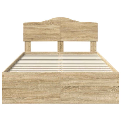 vidaXL Bettrahmen Sonoma-Eiche 120 x 190 cm Ingenieurs Holz