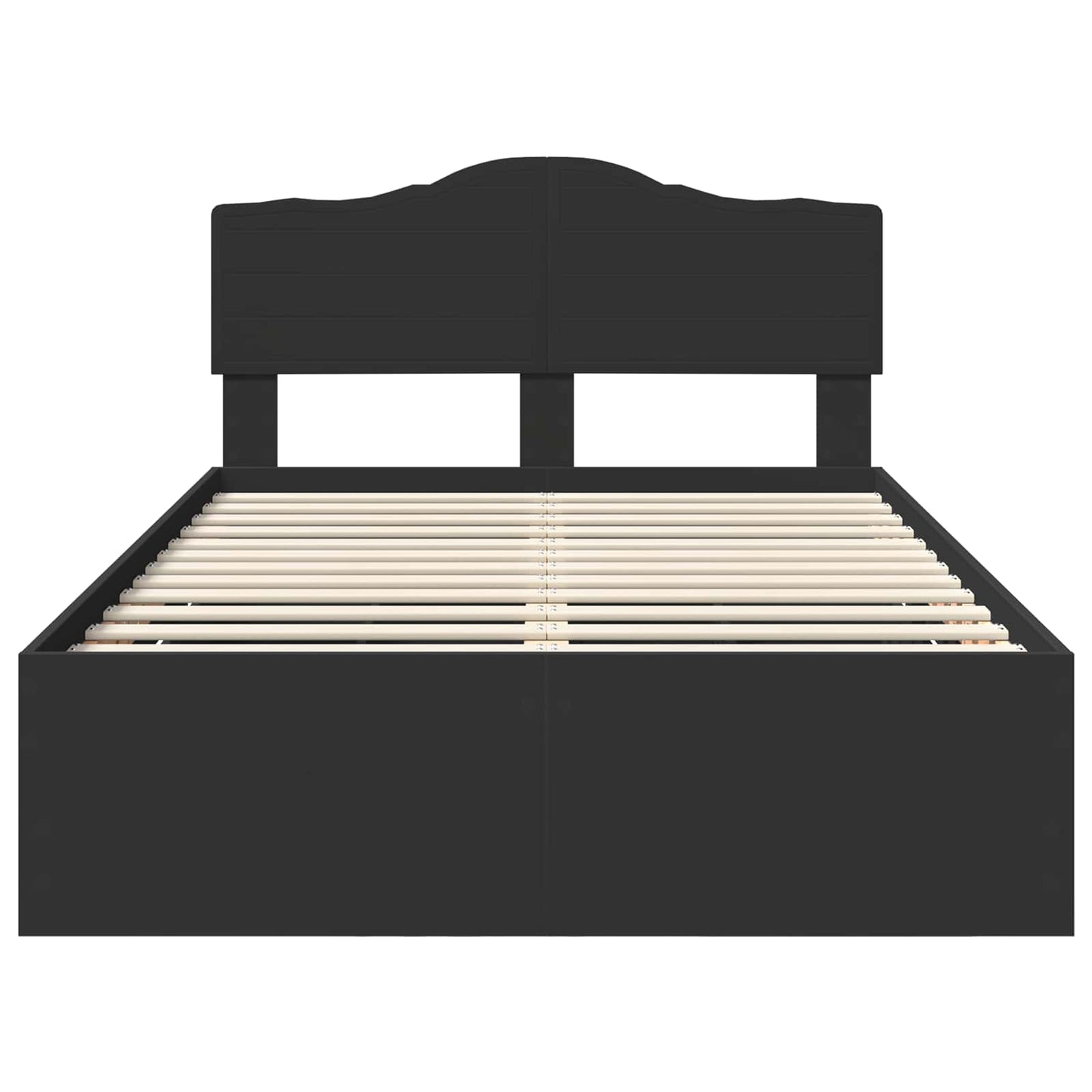 Bettrahmen mit Schubladen Schwarz 120 x 200 cm Ingenieurs Holz