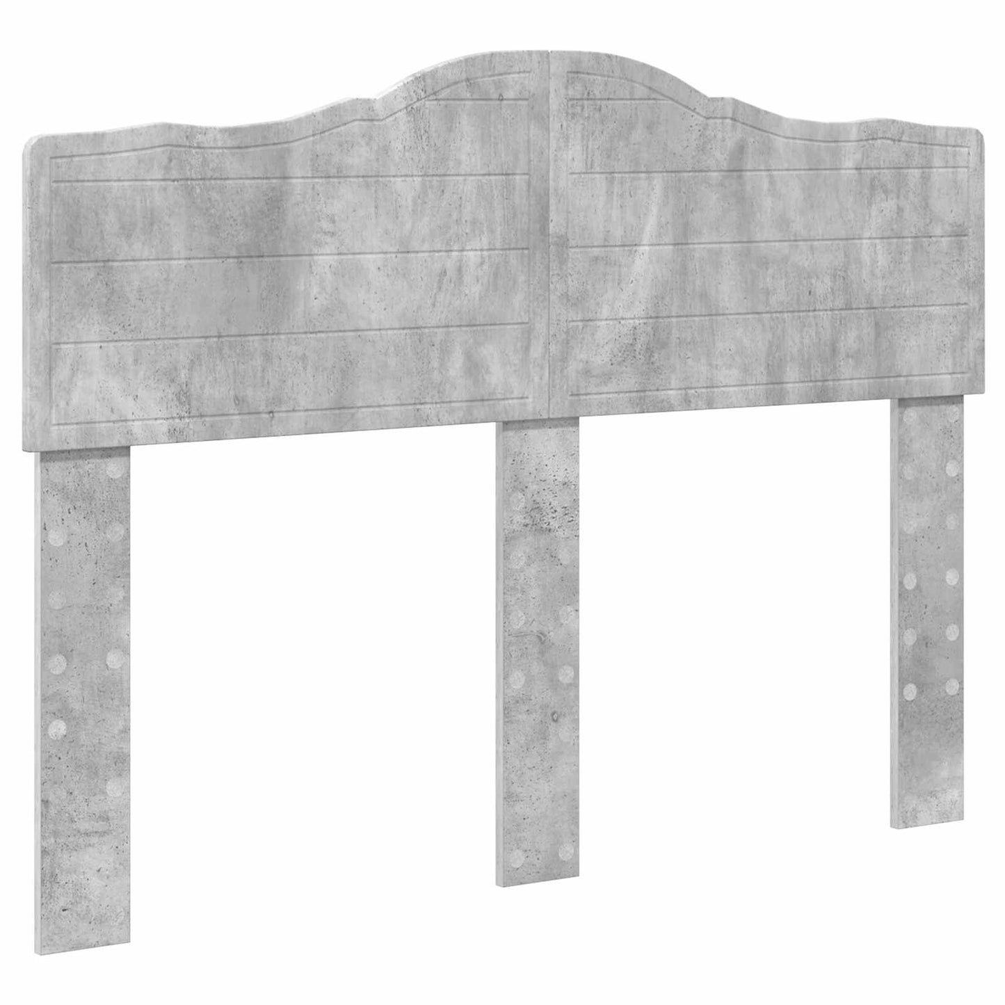 vidaXL Bettrahmen mit Kopfteil Beton Grau 120 x 200 cm Ingenieurs Holz